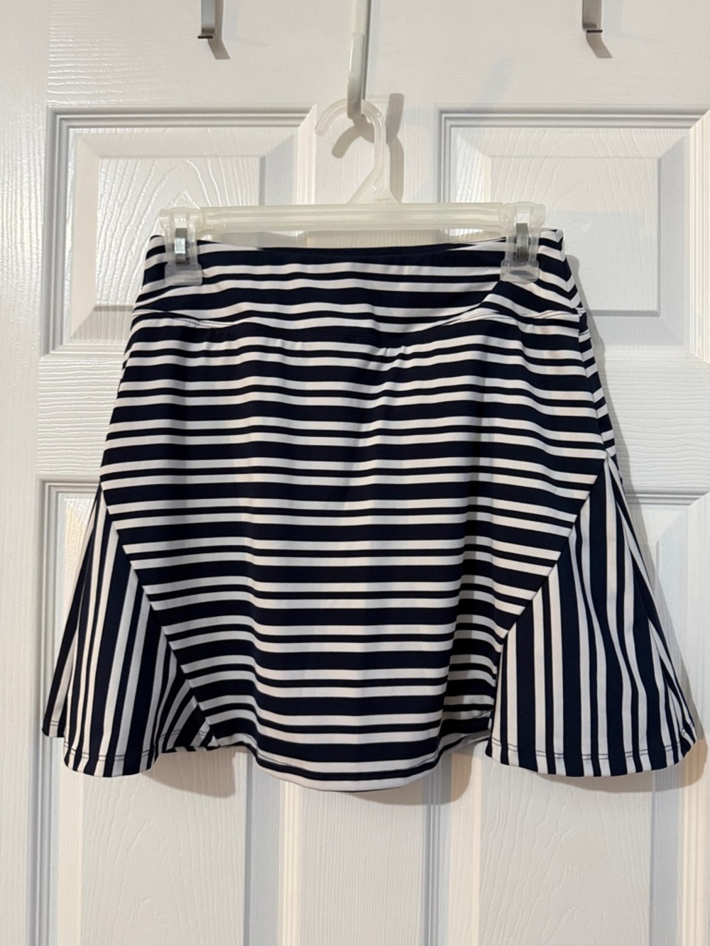 Tommy Bahama Navy & White Striped Skater Skirt